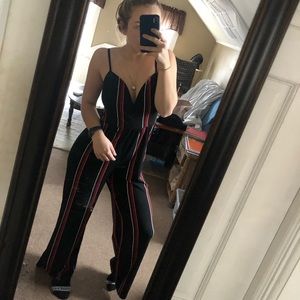 Striped jumpsuit from express